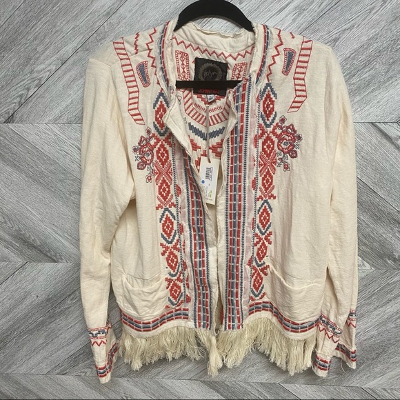 Johnny Was | Yatzil Fringe Jacket Ivory Embroidery - Picture 6 of 11